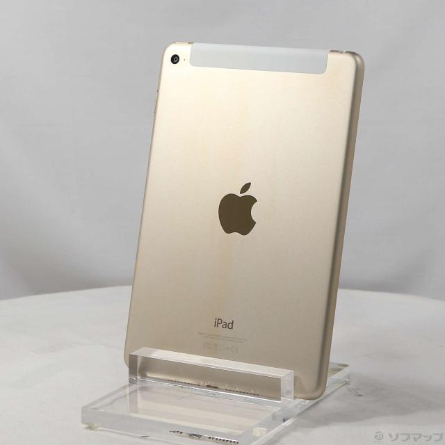 (中古)au iPad mini 4 128GB ゴールド MK782J/A auロック解除SIMフリー(377-ud)