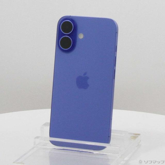 (中古)Apple iPhone16 128GB ウルトラマリン MYDU3J/A SIMフリー(262-ud)