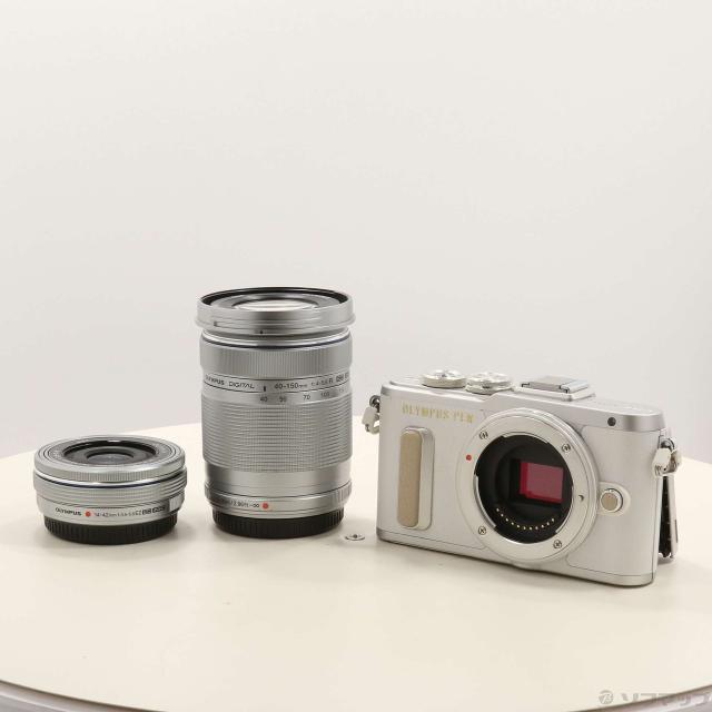 中古)OLYMPUS PEN E-PL8 EZダブルズームキット ホワイト(258-ud 