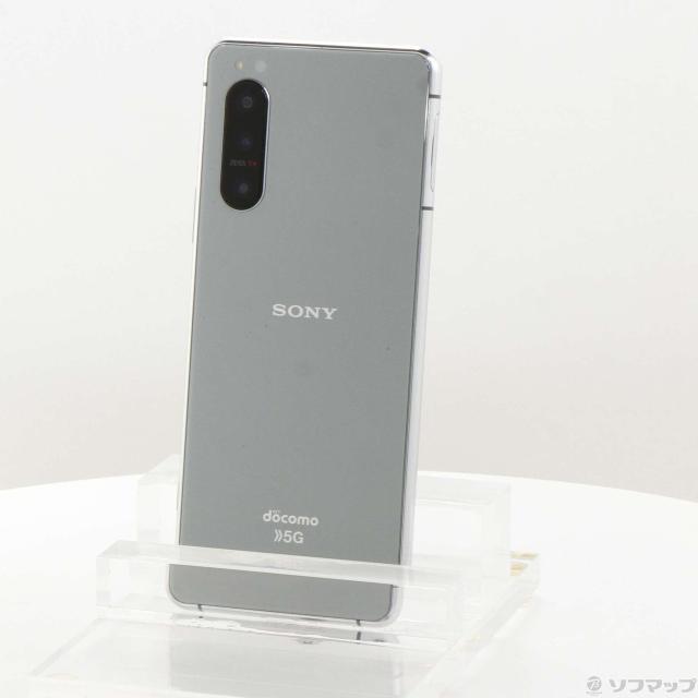 (中古)SONY Xperia 5 II 128GB グレー SO-52A docomoロック解除SIMフリー(368-ud)