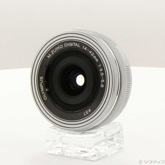(中古)OLYMPUS M.ZUIKO DIGITAL ED 14-42mm F3.5-5.6 EZ シルバー (μ4/3)(297-ud)