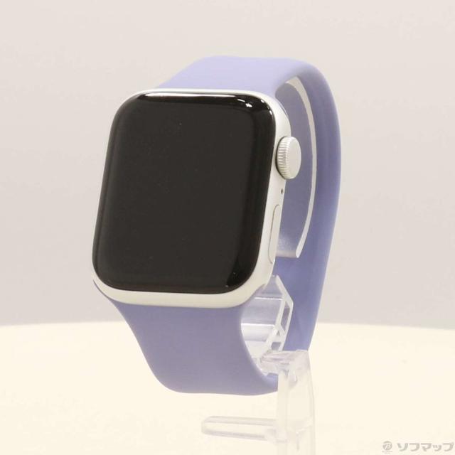 (中古)Apple Apple Watch SE 第1世代 GPS 40mm シルバーアルミニウムケース イングリッシュラベンダーソロループ(196-ud)