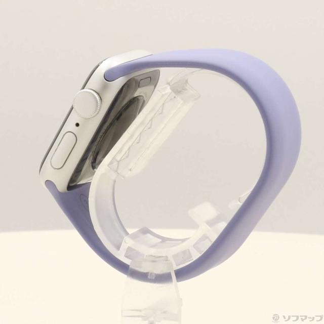 (中古)Apple Apple Watch SE 第1世代 GPS 40mm シルバーアルミニウムケース イングリッシュラベンダーソロループ(196-ud)_1