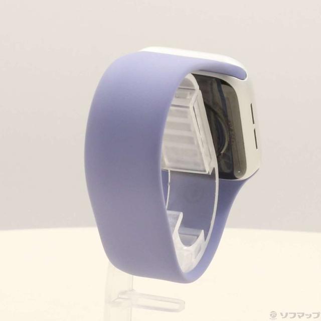 (中古)Apple Apple Watch SE 第1世代 GPS 40mm シルバーアルミニウムケース イングリッシュラベンダーソロループ(196-ud)_2
