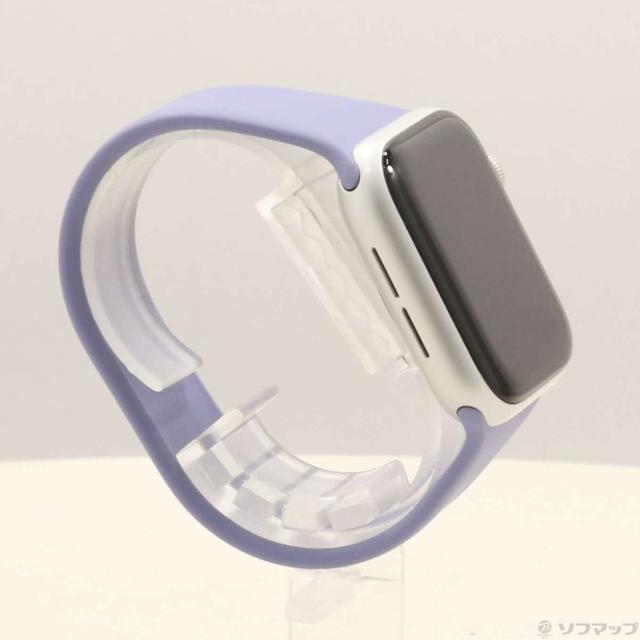 (中古)Apple Apple Watch SE 第1世代 GPS 40mm シルバーアルミニウムケース イングリッシュラベンダーソロループ(196-ud)_3
