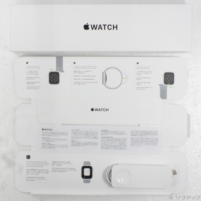 (中古)Apple Apple Watch SE 第1世代 GPS 40mm シルバーアルミニウムケース イングリッシュラベンダーソロループ(196-ud)_4