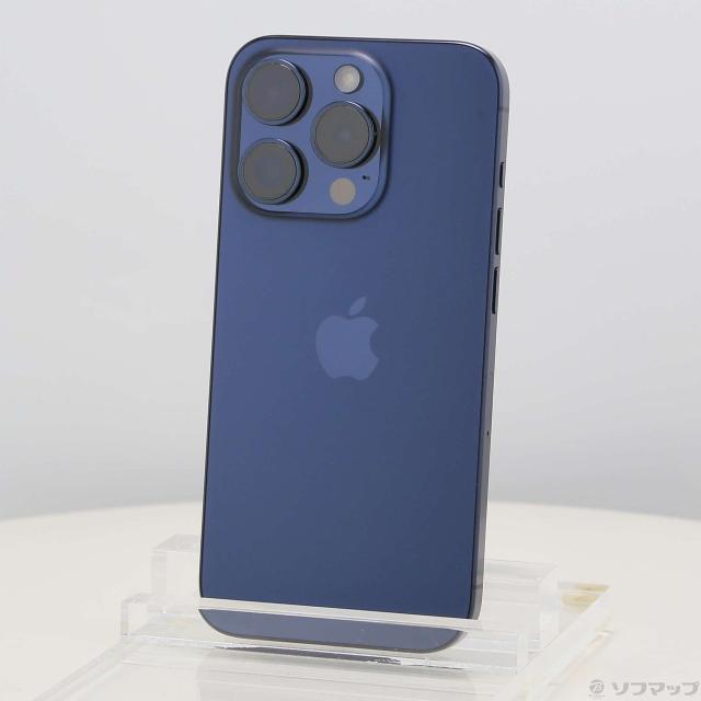 (中古)Apple iPhone15 Pro 256GB ブルーチタニウム MTUG3J/A SIMフリー(368-ud)