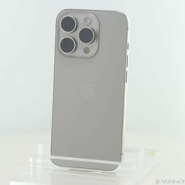 (中古)Apple iPhone15 Pro 256GB ナチュラルチタニウム MTUF3J/A SIMフリー(348-ud)