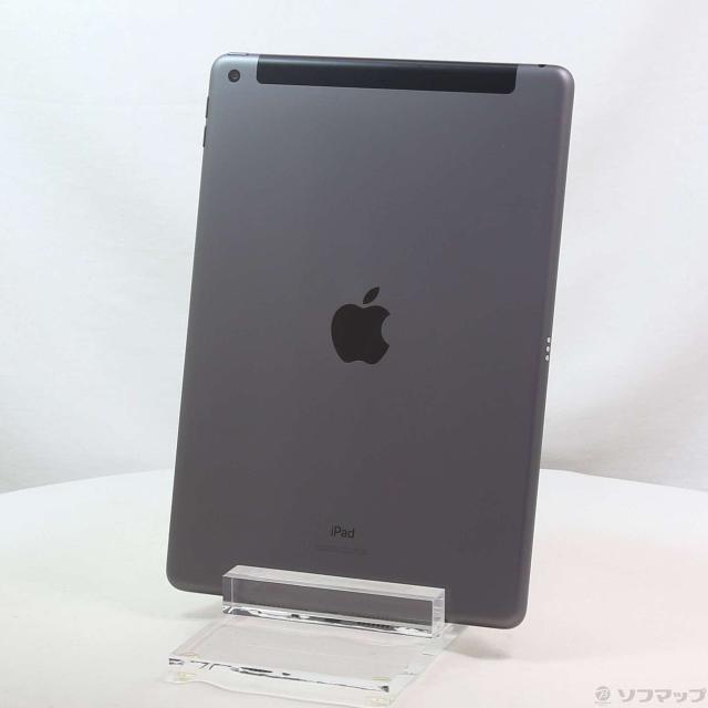 (中古)Apple iPad 第8世代 32GB スペースグレイ MYMH2J/A auロック解除SIMフリー(262-ud)