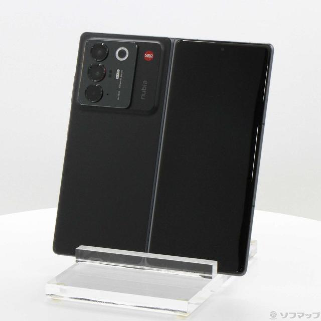 (中古)ワイモバイル nubia Fold 256GB ブラック ZESCN1 Y!mobile SIMフリー(269-ud)