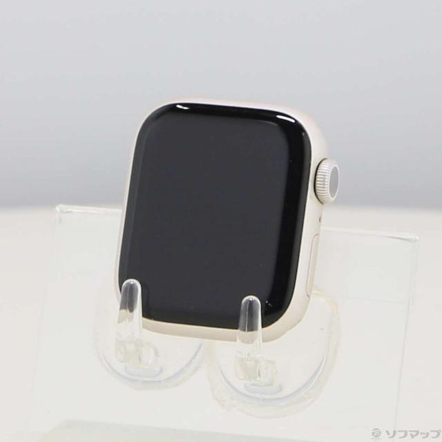 (中古)Apple Apple Watch Series 7 GPS 41mm スターライトアルミニウムケース バンド無し(348-ud)