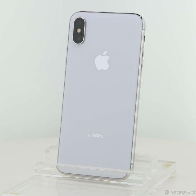 (中古)Apple iPhoneX 64GB シルバー NQAY2J/A SIMフリー(247-ud)