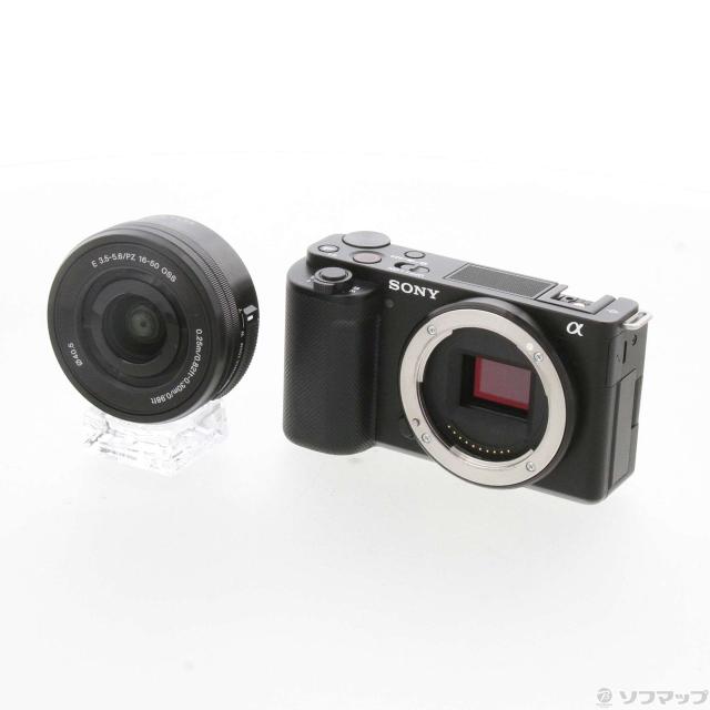 (中古)SONY VLOGCAM ZV-E10L パワーズームレンズキット ブラック(349-ud)