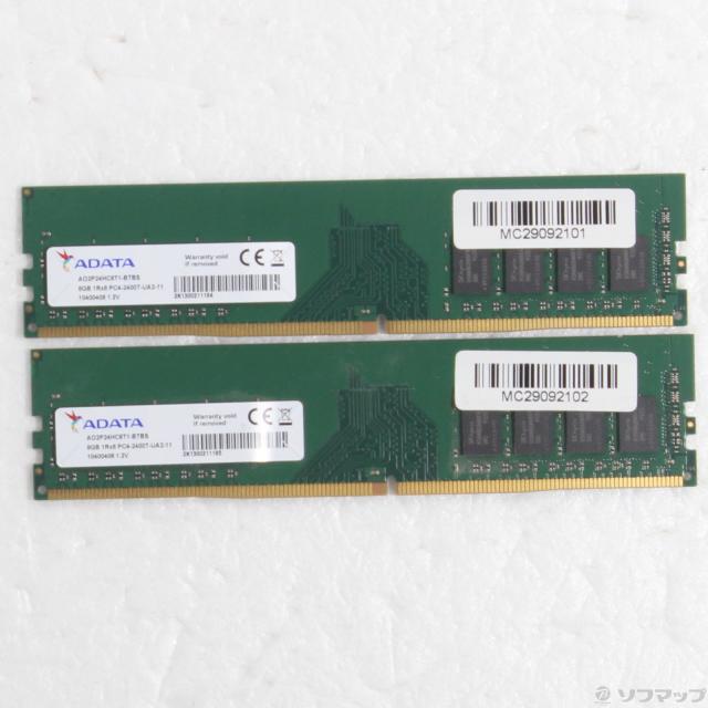 (中古)288P PC4-19200 DDR4 2400 16GB 8GB×2枚組(262-ud)