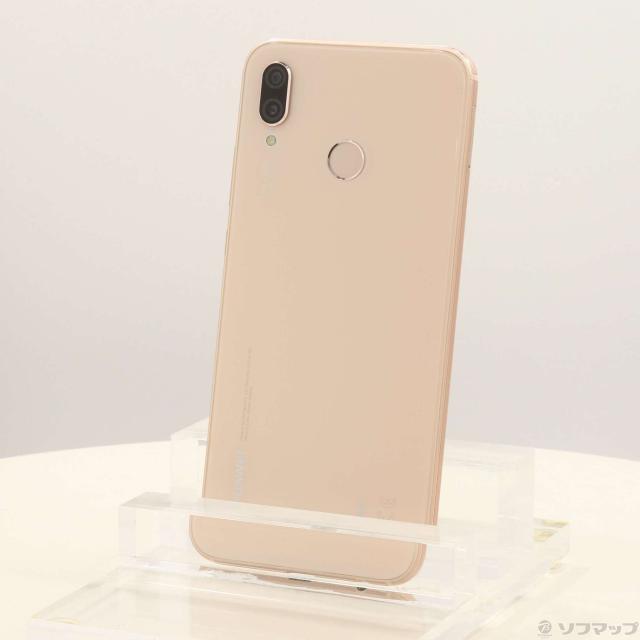 (中古)HUAWEI HUAWEI P20 lite 64GB サクラピンク HWV32 auロック解除SIMフリー(368-ud)
