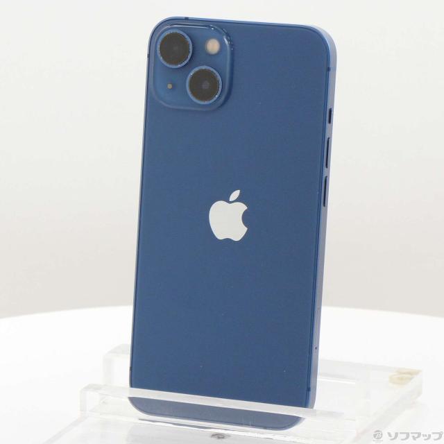 (中古)Apple iPhone13 128GB ブルー MLNG3J/A SIMフリー(269-ud)