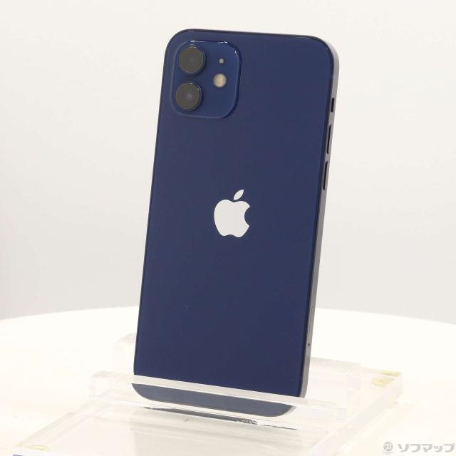 (中古)Apple iPhone12 64GB ブルー MGHR3J/A SIMフリー(262-ud)