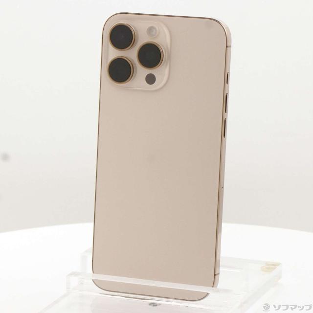(中古)Apple iPhone16 Pro Max 256GB デザートチタニウム 3N530J/A SIMフリー(371-ud)