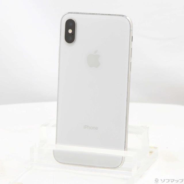 (中古)Apple iPhoneX 64GB シルバー MQAY2J/A SIMフリー(247-ud)