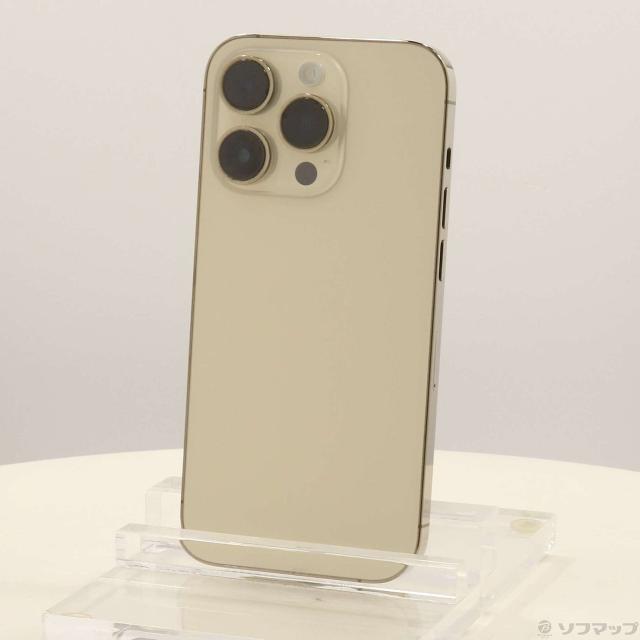 (中古)Apple iPhone14 Pro 256GB ゴールド MQ173J/A SIMフリー(377-ud)