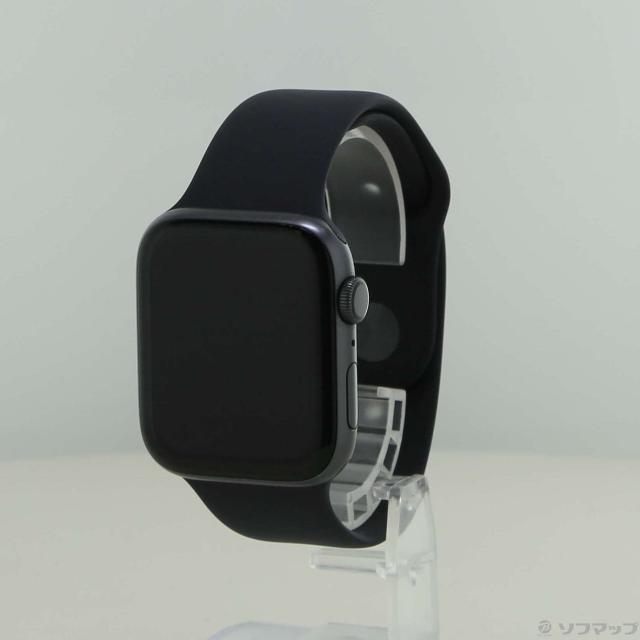 (中古)Apple Apple Watch Series 4 GPS 44mm スペースグレイアルミニウムケース ブラックスポーツバンド(247-ud)