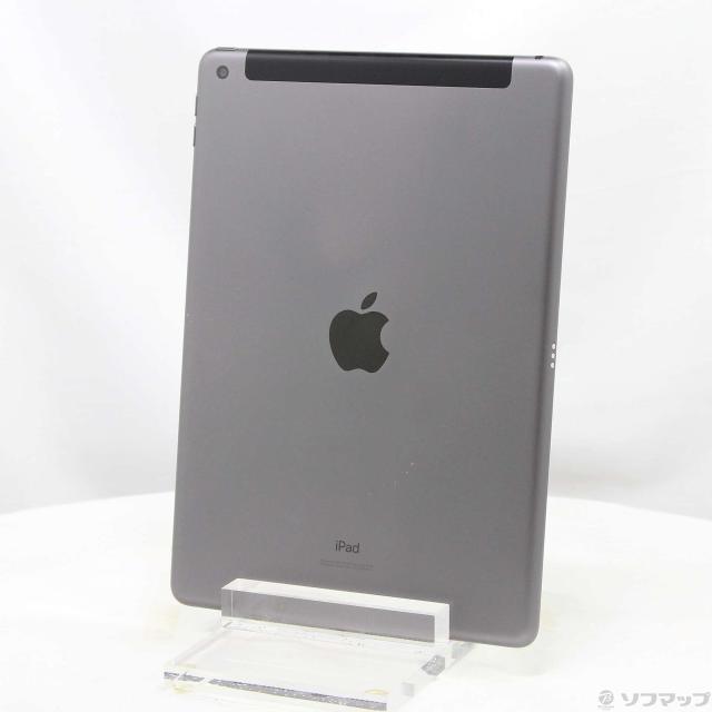 (中古)Apple iPad 第7世代 128GB スペースグレイ MW6E2J/A auロック解除SIMフリー(348-ud)
