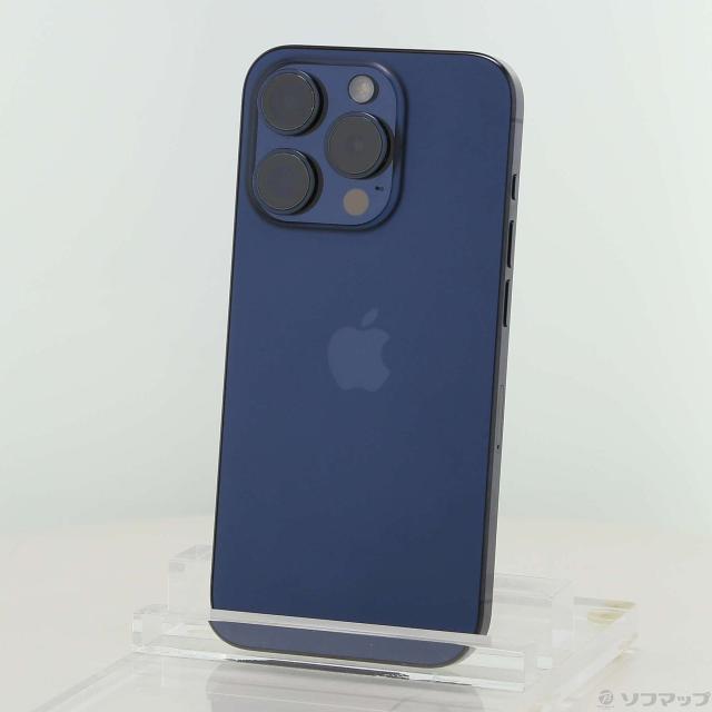 (中古)Apple iPhone15 Pro 128GB ブルーチタニウム MTUA3J/A SIMフリー(352-ud)
