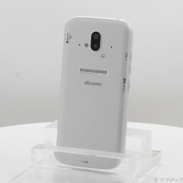 (中古)FCNT らくらくスマートフォン 64GB ホワイト F-52B docomo SIMフリー(349-ud)