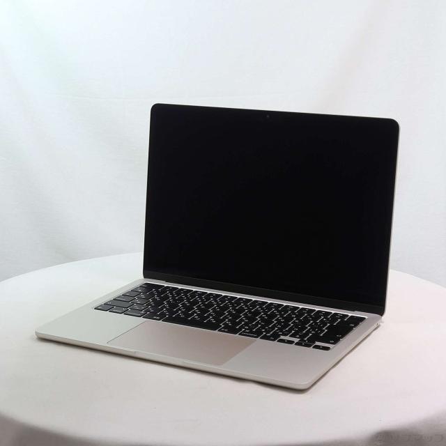 (中古)(展示品) MacBook Air 13.6-inch Early-2024 MRXU3J/A M3 8コアCPU_10コアGPU 8GB SSD512GB スターライト (26.3 Tahoe)(258-ud)