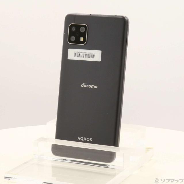 (中古)SHARP AQUOS sense4 64GB ブラック SH-41A docomoロック解除SIMフリー(295-ud)