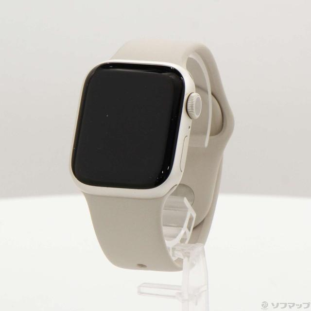 (中古)Apple Apple Watch Series 9 GPS 41mm スターライトアルミニウムケース スターライトスポーツバンド(352-ud)