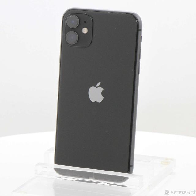 (中古)Apple iPhone11 128GB ブラック MWM02J/A SIMフリー(276-ud)