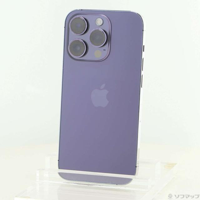 (中古)Apple iPhone14 Pro 256GB ディープパープル MQ1E3J/A SIMフリー(377-ud)