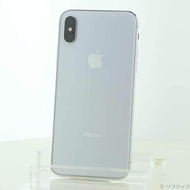 (中古)Apple iPhoneX 64GB シルバー MQAY2J/A SIMフリー(352-ud)