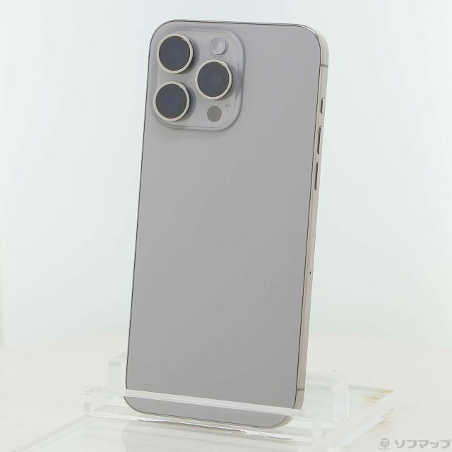 (中古)Apple iPhone15 Pro Max 256GB ナチュラルチタニウム MU6R3J/A SIMフリー(349-ud)