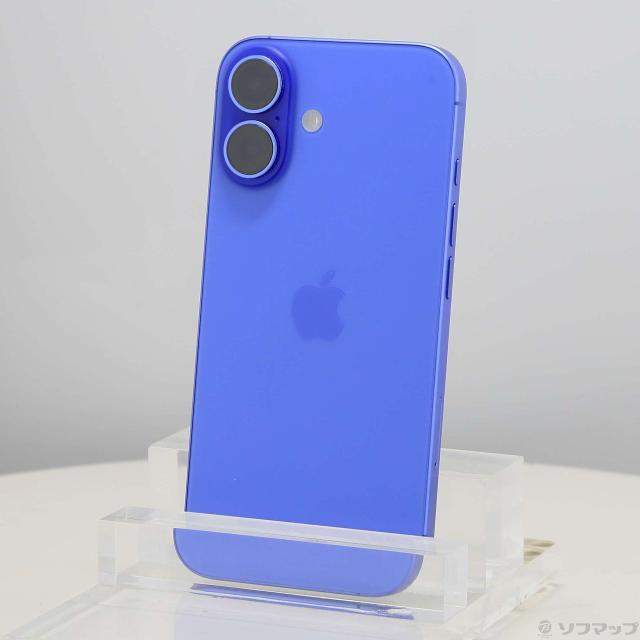 (中古)Apple iPhone16 256GB ウルトラマリン MYE03J/A SIMフリー(198-ud)