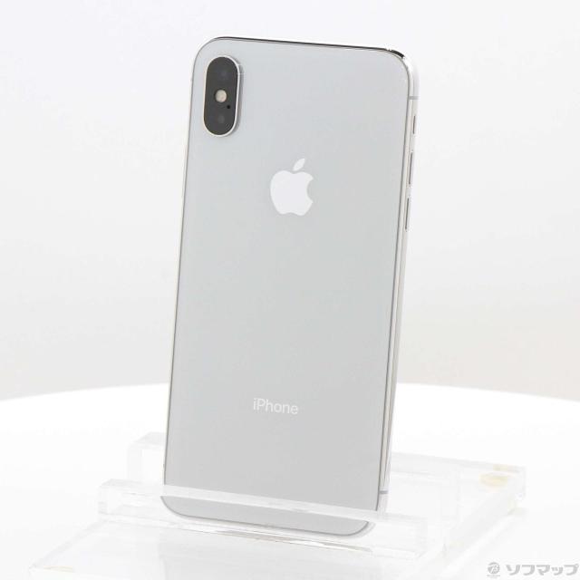 (中古)Apple iPhoneX 64GB シルバー MQAY2J/A SIMフリー(247-ud)
