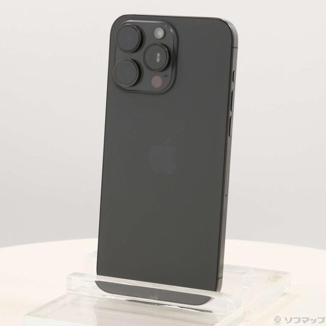 (中古)Apple iPhone15 Pro Max 256GB ブラックチタニウム MU6P3J/A SIMフリー(377-ud)