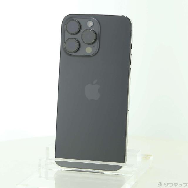 (中古)Apple iPhone15 Pro Max 256GB ブラックチタニウム MU6P3J/A SIMフリー(371-ud)