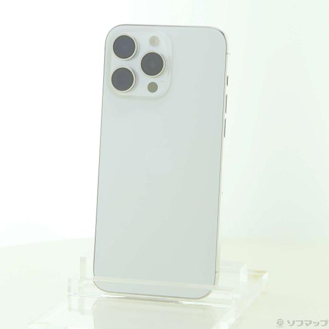 (中古)Apple iPhone15 Pro Max 256GB ホワイトチタニウム MU6Q3J/A SIMフリー(305-ud)