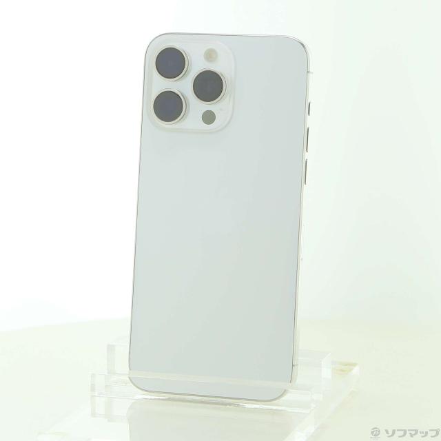 (中古)Apple iPhone15 Pro Max 256GB ホワイトチタニウム MU6Q3J/A SIMフリー(305-ud)
