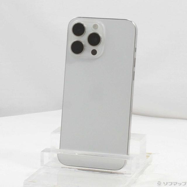 (中古)Apple iPhone15 Pro Max 256GB ホワイトチタニウム MU6Q3J/A SIMフリー(377-ud)