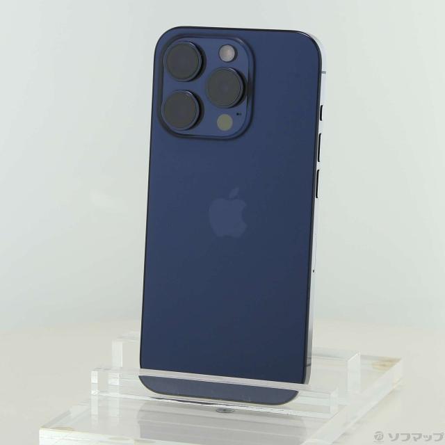 (中古)Apple iPhone15 Pro 128GB ブルーチタニウム MTUA3J/A SIMフリー(269-ud)