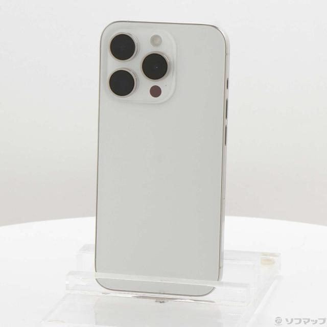 (中古)Apple iPhone15 Pro 256GB ホワイトチタニウム MTUD3J/A SIMフリー(258-ud)