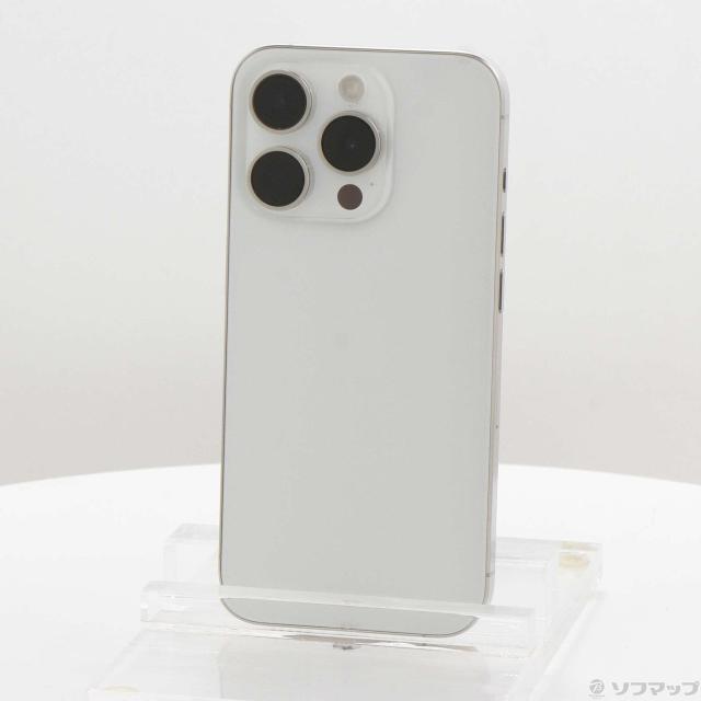 (中古)Apple iPhone15 Pro 256GB ホワイトチタニウム MTUD3J/A SIMフリー(198-ud)