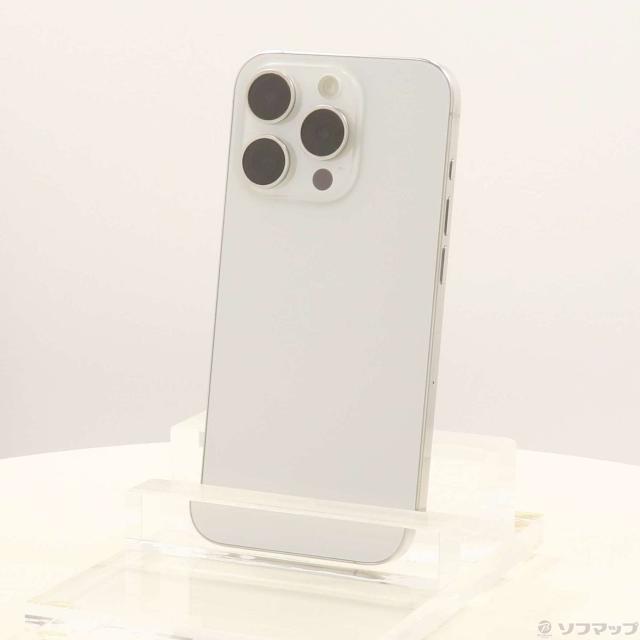 (中古)Apple iPhone15 Pro 256GB ホワイトチタニウム MTUD3J/A SIMフリー(262-ud)