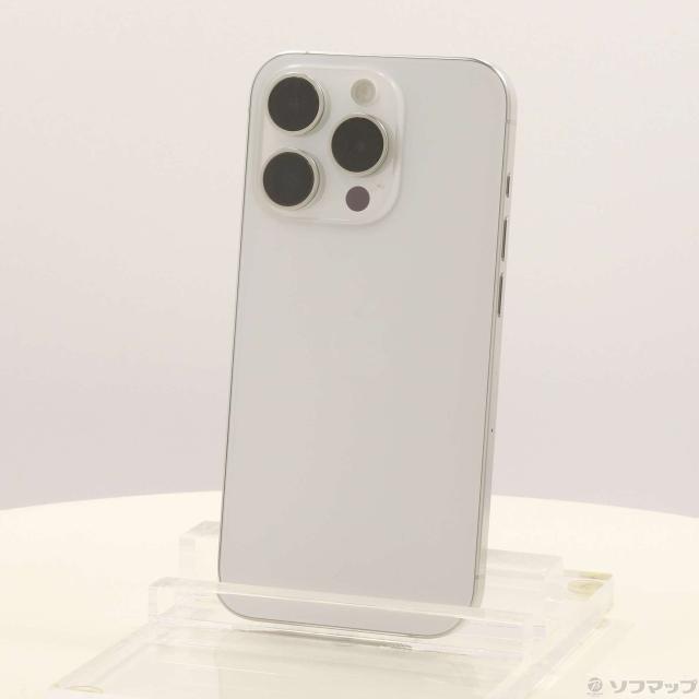 (中古)Apple iPhone15 Pro 256GB ホワイトチタニウム MTUD3J/A SIMフリー(377-ud)