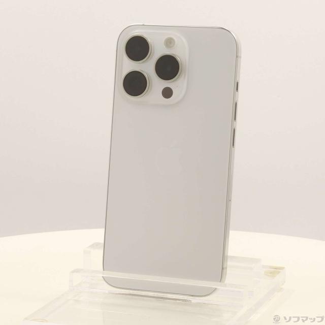 (中古)Apple iPhone15 Pro 256GB ホワイトチタニウム MTUD3J/A SIMフリー(377-ud)