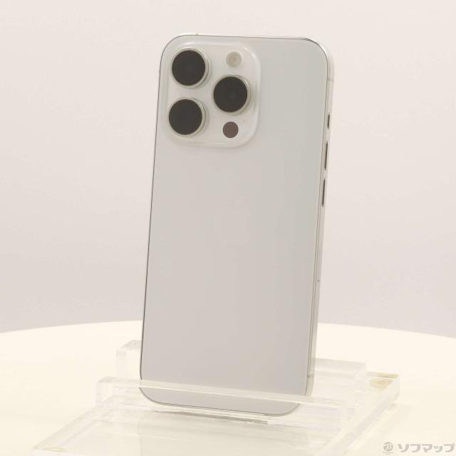 (中古)Apple iPhone15 Pro 256GB ホワイトチタニウム MTUD3J/A SIMフリー(377-ud)