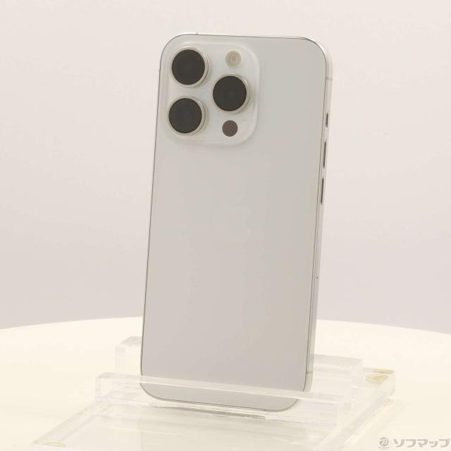(中古)Apple iPhone15 Pro 256GB ホワイトチタニウム MTUD3J/A SIMフリー(377-ud)